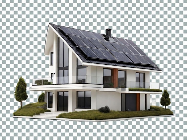 PSD solar power boards on roof of house