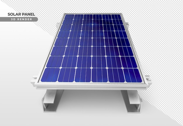 Solar power plates on aluminum base 3d realistic render