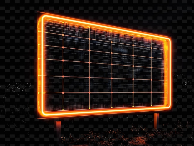 PSD solar powered sign with a rectangular board eco friendly fra y2k shape creative signboard decor
