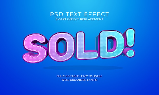 SOLD TEXT EFFECT