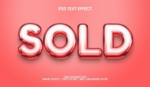 Sold text style effect