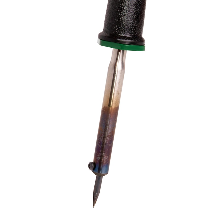 PSD soldering iron on a blank background