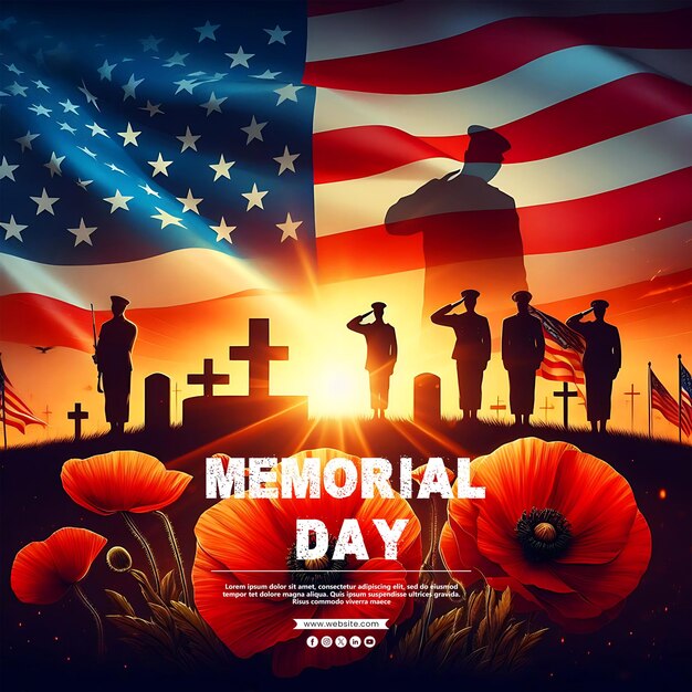 A soldier giving flowers on the grave of a dead army member on national memorial day