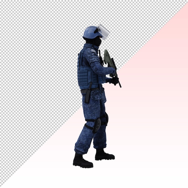 PSD soldier with gun