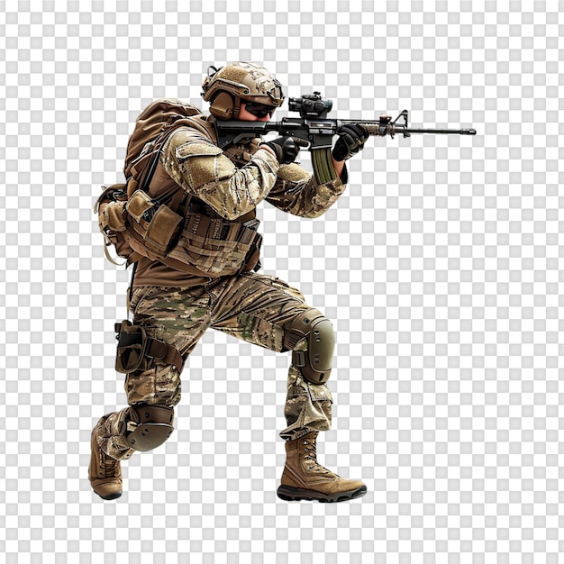 soldiers isolated on transparent background
