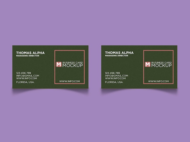 Solid color Coll Business Card Mockup