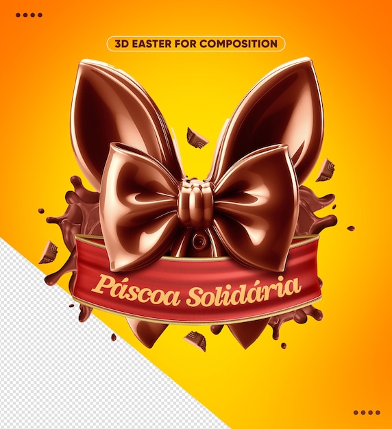 Logo 3D di Solidarity Easter per la composizione