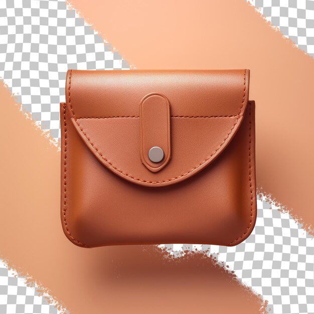 The solitary brown pocket in black leather