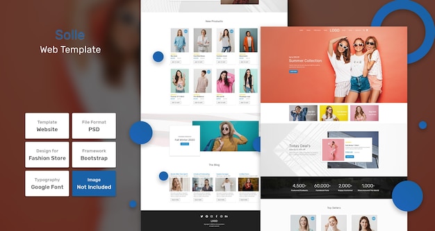 PSD solle fashion store web template