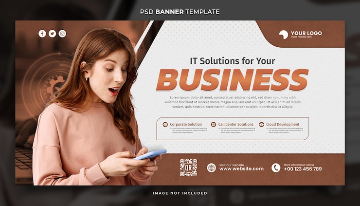 PSD solutions for your business cover or banner template