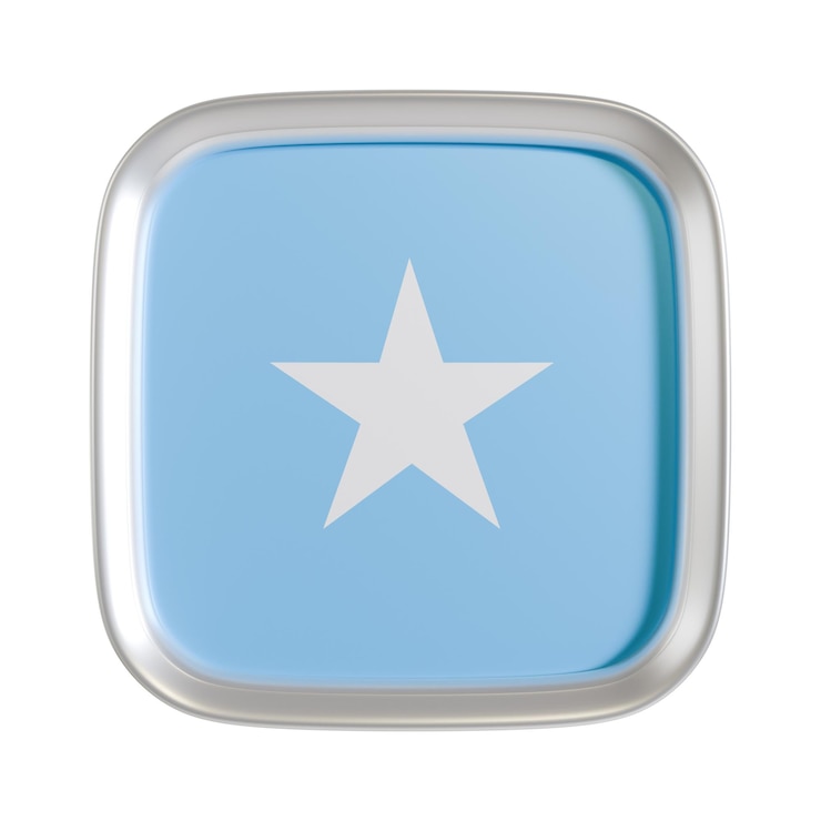 PSD somalia flag 3d square icon