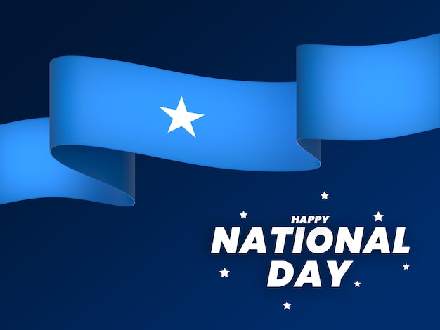 Somalia Flag Element Projektowania Narodowy Dzień Niepodległości Baner Wstążka Psd