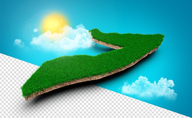 Somalia map soil land geology cross section with green grass and rock ground texture 3d illustration