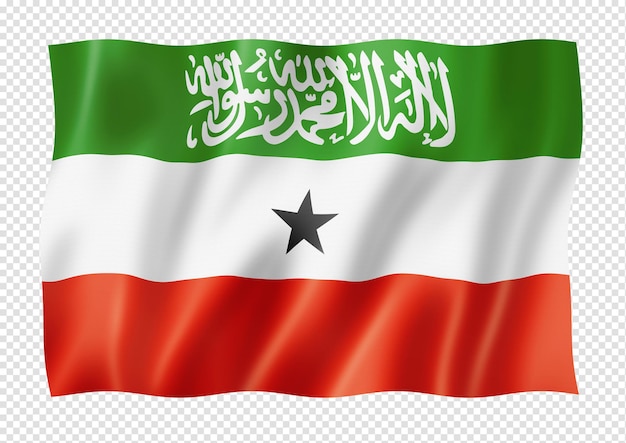 PSD somaliland flag isolated on white banner