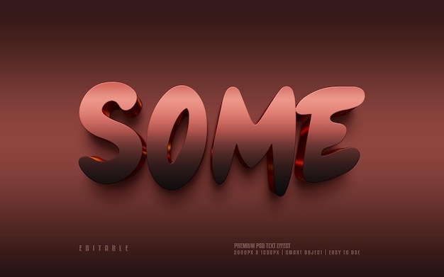 PSD some 3d editable premium psd text effect