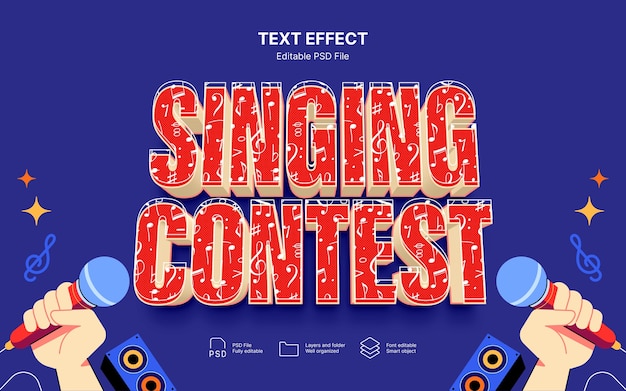 PSD song contest text effect