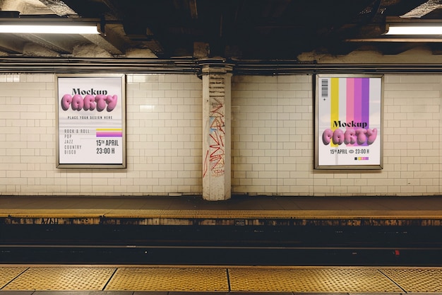 Song festival advertising mockup design