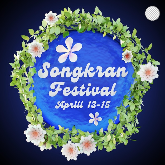 Songkran festival 3d render concept