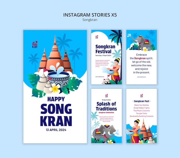 Songkran template design