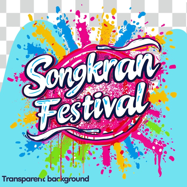 PSD songkranfestival transparent background