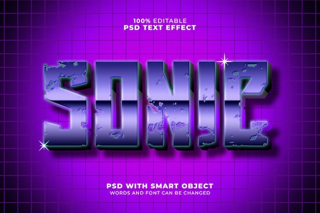 Sonic text effect