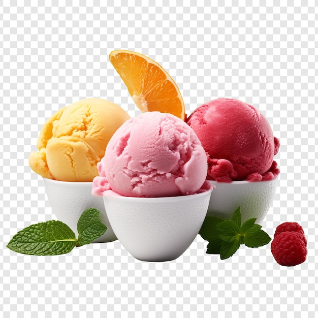 PSD sorbet isolated on transparent background