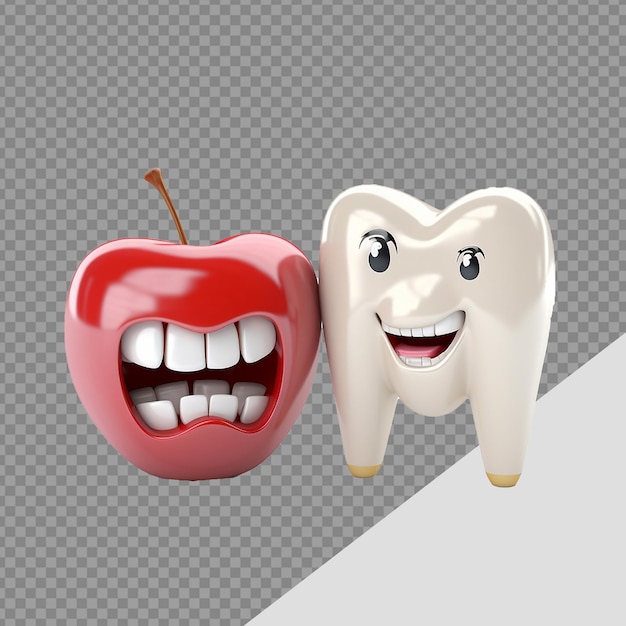 PSD a sore tooth png isolated on transparent background