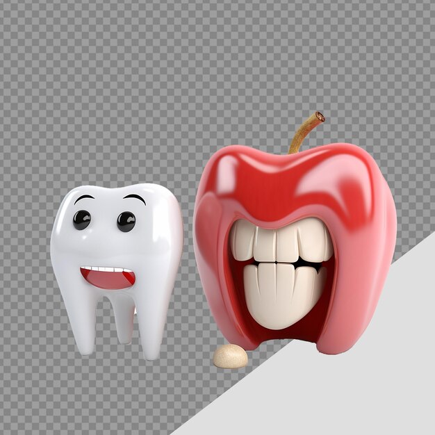 PSD a sore tooth png isolated on transparent background