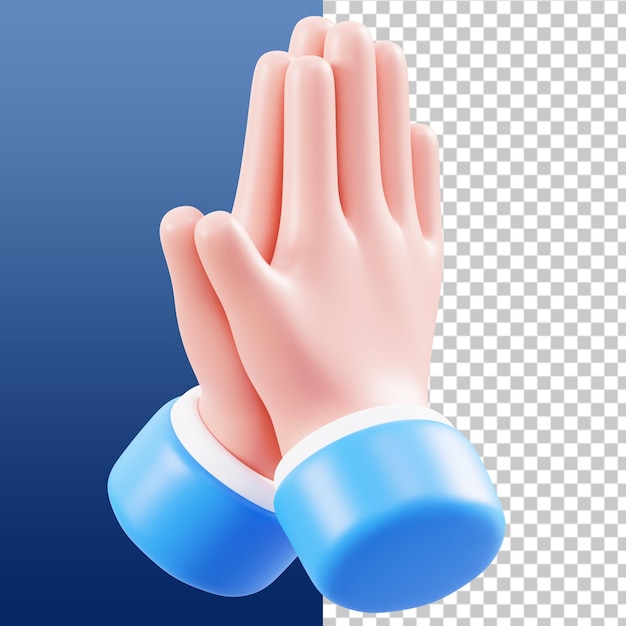 PSD sorry hand gesture 3d illustration