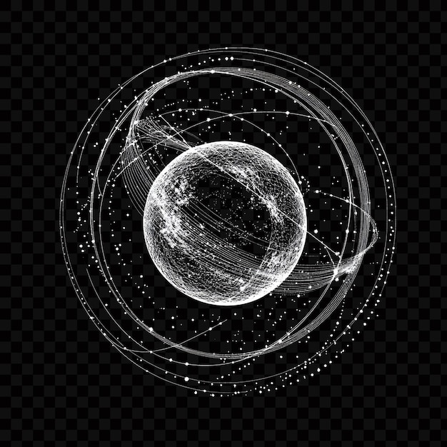 Sort/hvid vektor billede, der viser et abstrakt design på en transparent baggrund