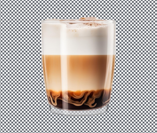 PSD soummy espresso macchiato geïsoleerd op transparante achtergrond