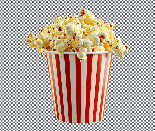 Soummy popcorn geïsoleerd op een doorzichtige achtergrond