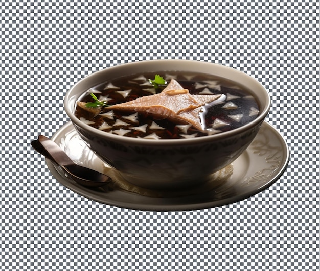 PSD soummy shark fin soup geïsoleerd op transparante achtergrond