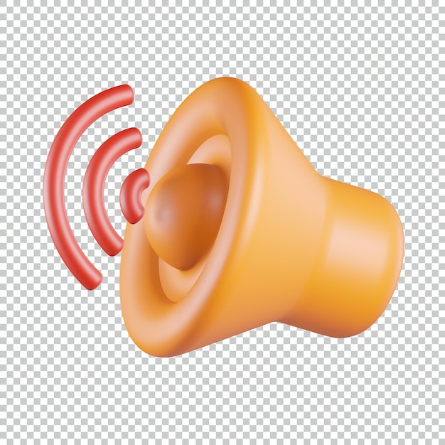 PSD sound 3d icon