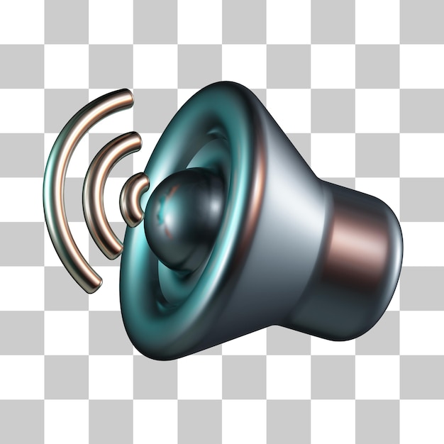 PSD sound 3d icon