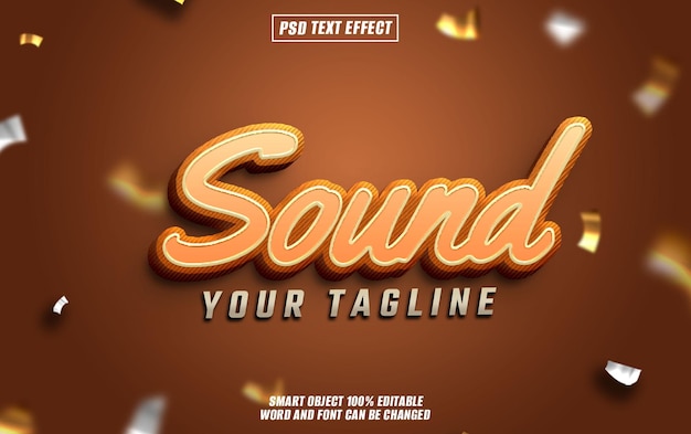 sound text effect font editable typography 3d text