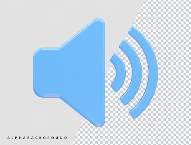 Sound volume icon vector rendering