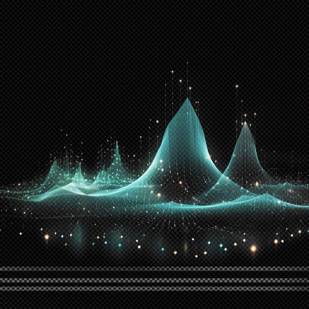 PSD sound wave particles transparent background