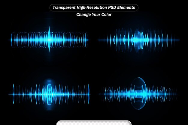 PSD sound waves oscillating dark blue and light colors