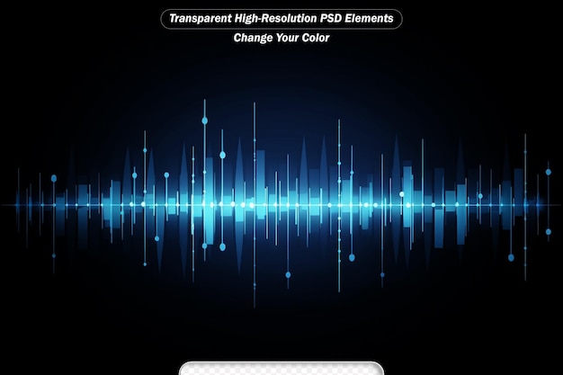 PSD 音波が振動する 濃い青い光