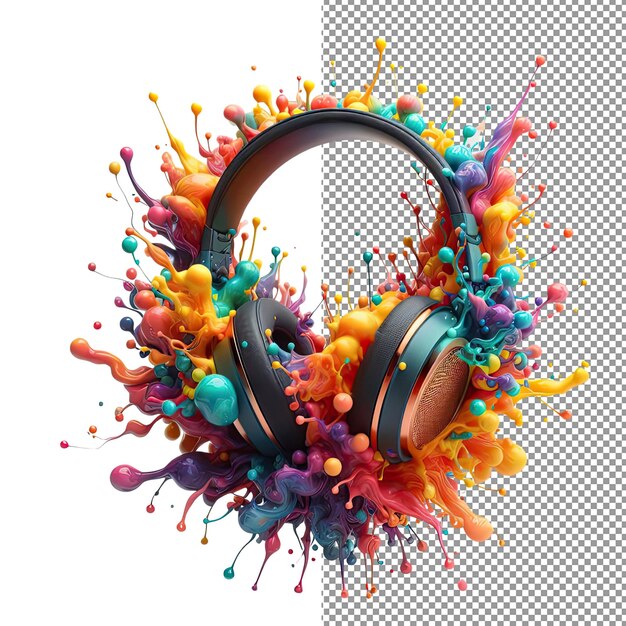 PSD sound waves splashy isolated headphones