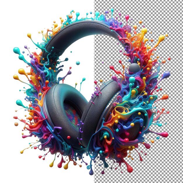 PSD sound waves splashy isolated headphones