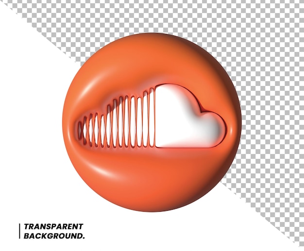 PSD soundcloud 3d render icon