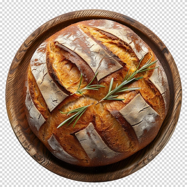 Sourdough bread isolated on transparent background