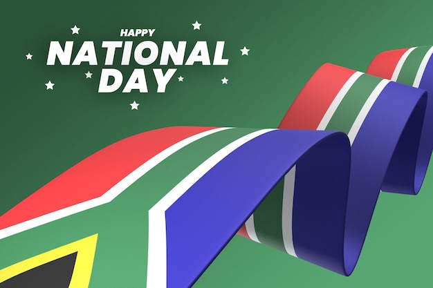 South africa flag design national independence day banner editable text and background