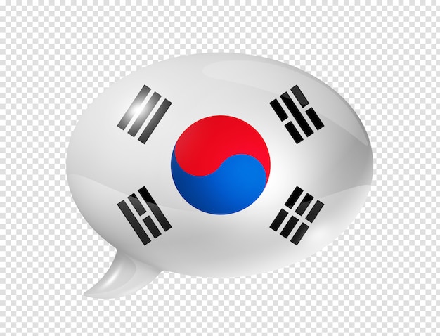 South Korean flag speech bubble