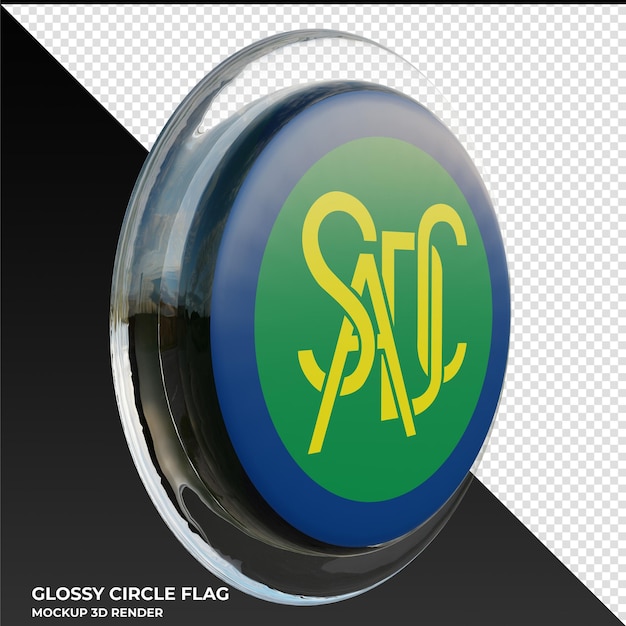 PSD southern african development community0003 realistic 3d textured glossy circle flag