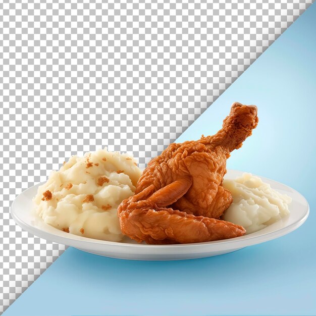 PSD southern fried chicken isolated on transparent background