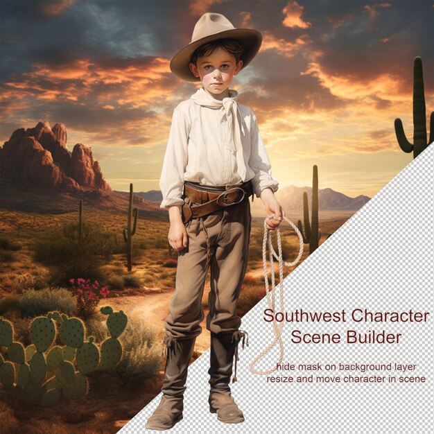 Southwest cowboy scene builder