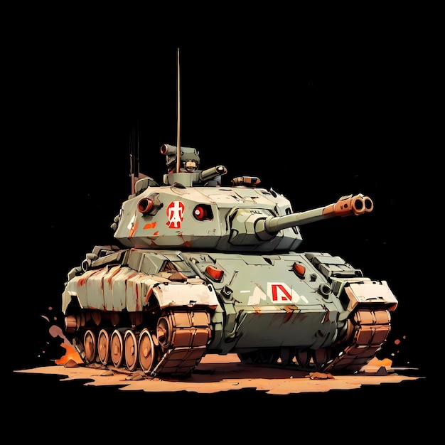 Sovjet tank t 34 geïsoleerde transparante clipart